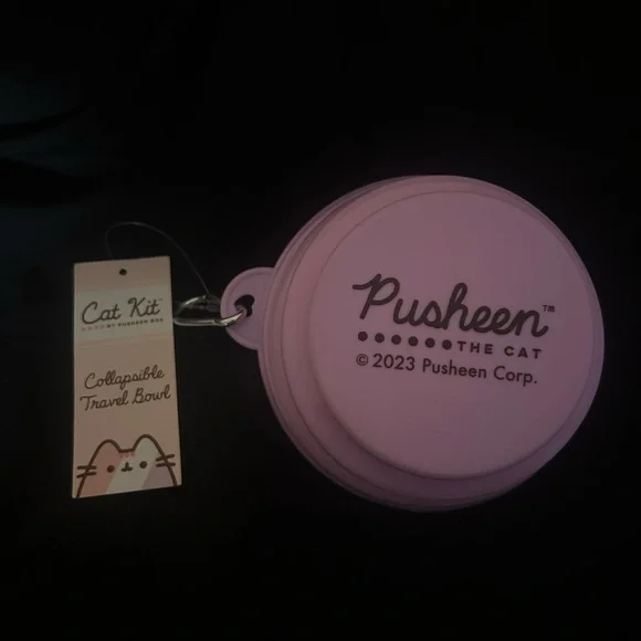 Pusheen Collapsible Cat Bowl Ice Cream Clip Included - Picture 2 of 3